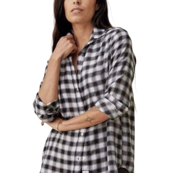 Grayson x Anthropologie -  The Hero Plaid Button Down Shirt Sz XS - Picture 1 of 7